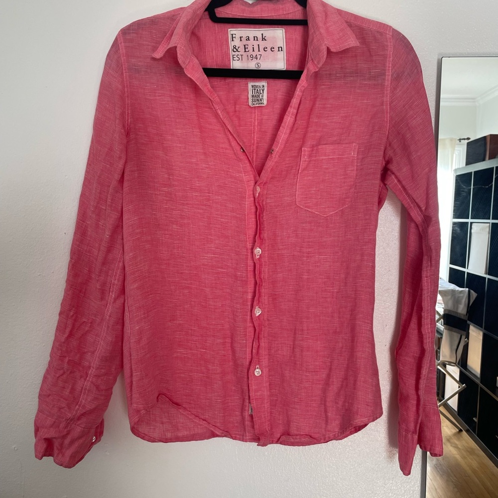 Frank & Eileen Pink Button-Up Shirt